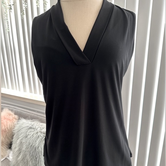 Black Double jersey sleeveless top - Picture 1 of 4